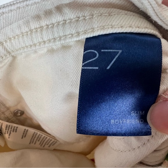 ANTHROPOLOGIE Pilcro embroidered ivory slim Boyfriend Jeans Size 27 - Picture 8 of 9